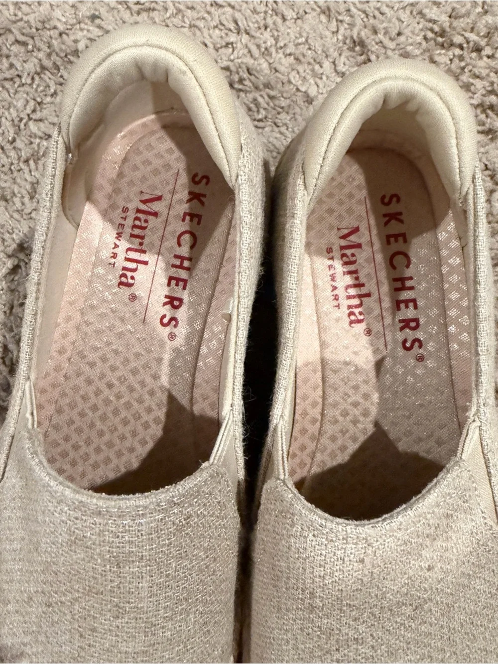 Skechers Women's Slip-On Espadrille Sneakers in Light Beige